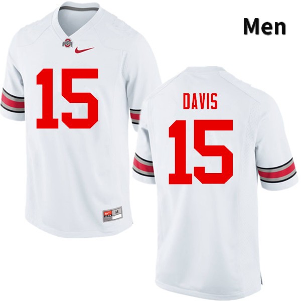 Ohio State Buckeyes Wayne Davis Men's #15 White Game Stitched College Football Jersey